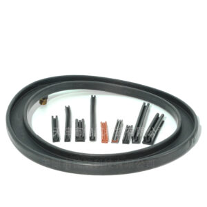 Acid and alkali resistant reinforced fabric inflatable seal