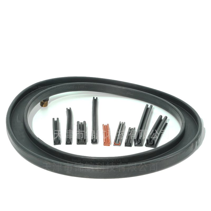 Acid and alkali resistant reinforced fabric inflatable seal